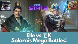 Elle vs 老K - Solarais Mega Battles! - King of Avalon