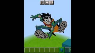 Minecraft: which teen titan Robin pixel art looked the best 🤔🔥#shorts