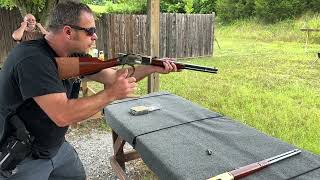 Cowboy action one shot rifle drill