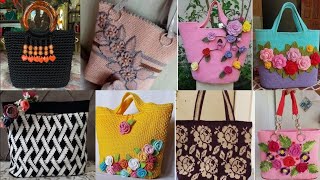 Fashion Designer Crochet Tote Bag || Shoulder Bags Super Neat || Crochet || Boho Chic tote Bag ‎