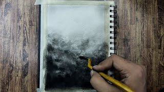 Easy Charcoal Landscape Tutorial | Draw In