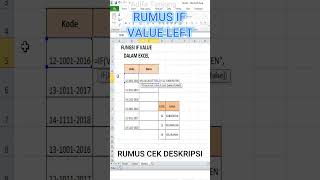 RUMUS IF ATAU FUNGSI IF VALUE LEFT PADA EXCEL #tutorialexcel #tutorialexcelpemula #belajarexcel