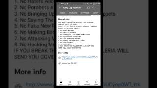 Going over Army Cup Animators Channel Rules