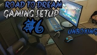 ROAD TO DREAM GAMING  SETUP #6 UNBOXING SCEPTRE GAMING MONITOR 3XL MOUSE PAD....