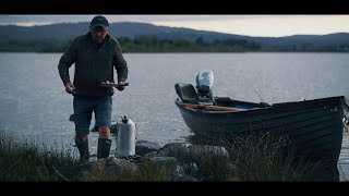 Taking time out cooking Corrib brown trout alfresco.