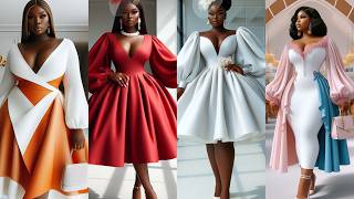 Trending dresses design Church. Irebere Amakanzu yiyubashye wajyana mumurenge, Murusengero, mubirori