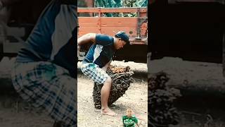 Detik detik besi bengkok angkat sawit 100kg #reaction #shorts .