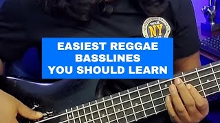 Easiest reggae basslines you should learn | Bass tutorial