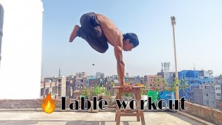 Workout with table🔥। Home fitness motivation during quarantine। Shivaz fitzone