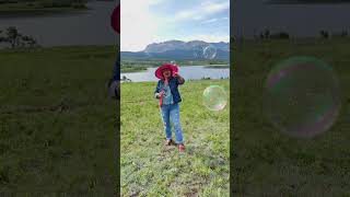 Making Bubbles in Waterton #shorts