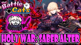 Holy War: Saber Alter | FORMA FINAL de Saber Cat | The Battle Cats x Fate Stay Night