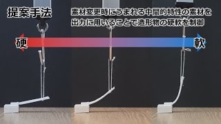 【WISS2016】熱溶解積層方式3Dプリンタにおけるエクストルーダ内での相溶性を利用した硬軟制御手法