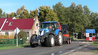 Loonbedrijf Lolkema met een New Holland T7.170 en een Kubota KX 037