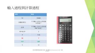 附息票債券的計算例子 Calculation example of coupon bond