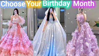 Choose your birthday month 😍💕and se the dress Lisa or Lena #princess #viral  #trending #v #aesthetic