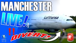 Manchester Airport Live! Lufthansa A330 Emergency Landing @19:55‼️🚨 #manchesterairportlive