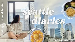 LIVING IN SEATTLE • feeling anxious & behind, casual mornings in seattle, & food adventures | VLOG