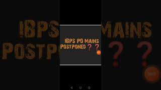 🎯IBPS PO Mains 2021 Postponed News❓❓#ibps #Ibpspomains2021