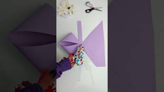 💜Simple BIG Paper Bow for decoration DIY #diy #artwork #art #craft #drawing #purple #decoration