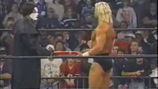 November 18th 1996: Sting gives his bat to Luger