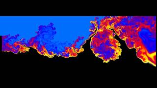 Turbulent supercritical hydrogen/oxygen flow behind a splitter plate