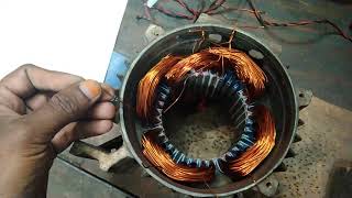 Induction Motor winding Procedures & Capacitor connection