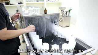 Semi automatic bottle water washing machine for glass bottles jars