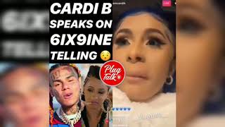 CARDI B INSTAGRAM LIVE SPEAKS ON 6IX9INE SNITCHING 😬|| WATCH