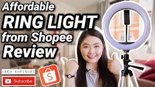 Murang RING LIGHT w/ TRIPOD from Shopee | Review and Unboxing | Tipid Vlogging Set Up |Keem Enriquez