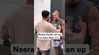 Indian Boxer Neeraj Goyat ran into Jake Paul 😳🇮🇳#jakepaul #india #boxing