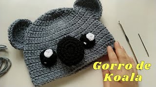 Gorro de koala para niños a CROCHET principiantes facil y rapido