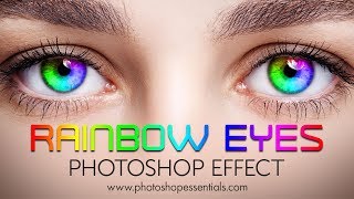 Photoshop Rainbow Eye Color Effect