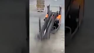 Forklift reach truck !!ACCIDENT!! #forklift#accident#crash