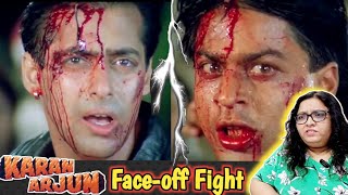 KARAN ARJUN Movie Scenes Reaction 3|Karan Arjun Salman Vs SRK Fight Scene| Karan Arjun comedy scenes