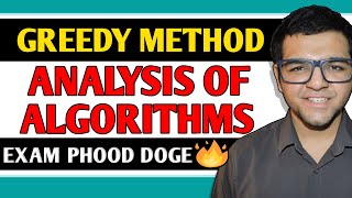 Greedy Method in Analysis of Algorithms 🔥