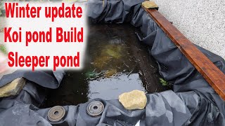 winter update koi pond build sleeper pond. And Kockney koi skimmer review