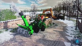 Closing roadside/removing stumps & snow using Avant |Garden Service/Lawn Care |Fs22 |Ps4