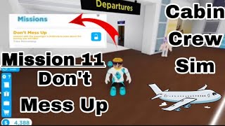 Don’t Mess Up Mission In Cabin Crew Simulator (Roblox)