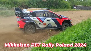 WRC Rally Poland 2024 - Mikkelsen Pré Event Test Hyundai i20 N Rally1| Pure Sound & Flat Out |