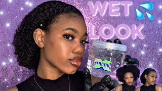 The WET LOOK on TYPE 4 NATURAL hair | Denman brush