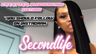 Creator, Bloggers & Editors You Should Follow On Insta | Secondlife Gameplay!!!! ✨💕🍒😱