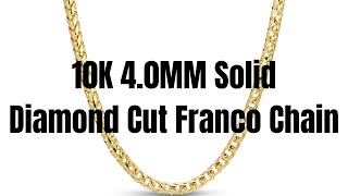 10k 4.0mm Solid DC Franco Chain