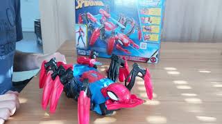 Marvel Spider Man Krabbelspinne mit Wasserspritze, Spinnen Mobil mit schießbaren Pfeilen und einer