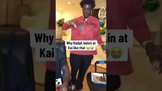 Kodak Black Off Meth Lookin At Kai cenat Like A Snack 😳 #shortvideo #funny #comedy