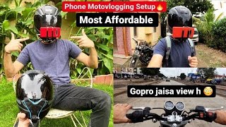 My Most Affordable Phone Motovlogging Setup | How to set Mount on Helmet | #sambalpur #helmet #phone