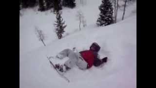 Snowboard Road gap fail