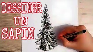 COMMENT dessiner un SAPIN en noir et blanc [short]