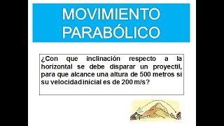 MOVIMIENTO PARABÓLICO