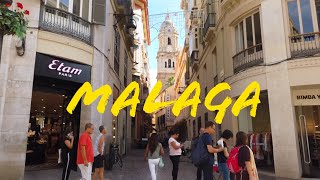 Malaga walking tour city centre main streets shops market Costa del Sol Spain