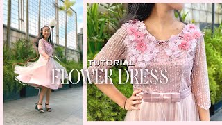 Pasang Bunga Bermekaran di Atas Dress 🌸 - DIY Flower Dress Tutorial